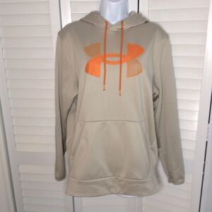 Men’s under armor size medium hoodie - tan and orange